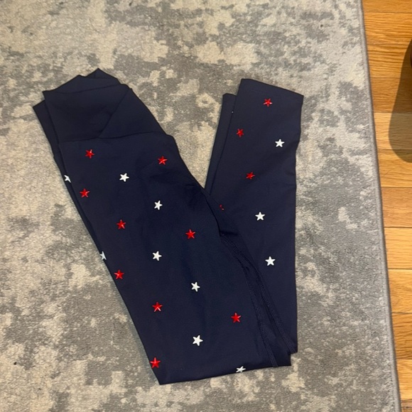 Beach Riot Pants - Beach Riot Legging - High Rise Star Patriotic S